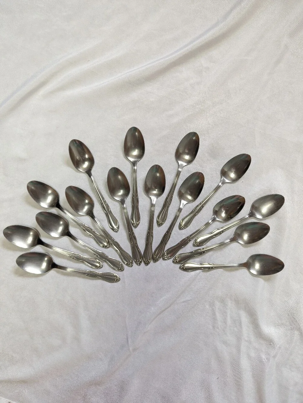 Onieda Homestead Simeon & George Rodgers Stainless Steel Teaspoons Set Of 16